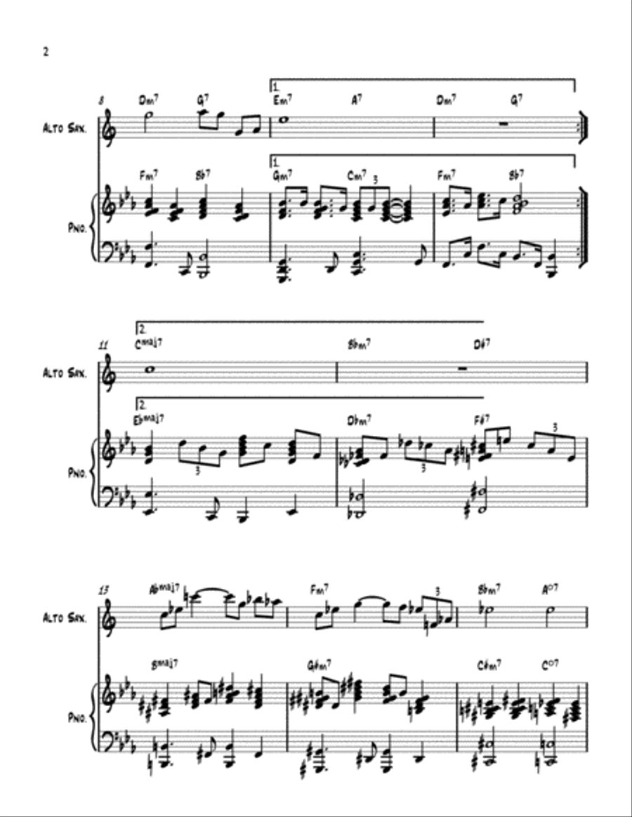 Smoke Gets In Your Eyes Alto Saxophone scores gallery preview page 2
