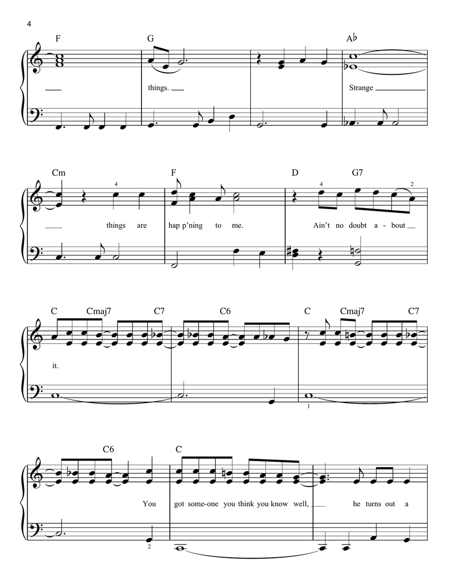 Strange Things (from Toy Story) Voice scores gallery preview page 4