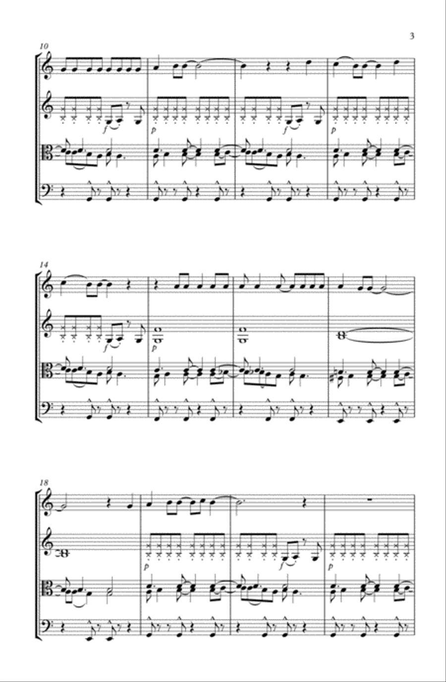Rosanna Rosanna String Quartet scores gallery preview page 3