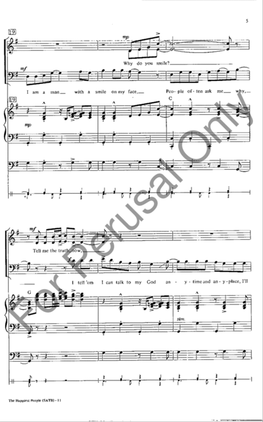The Happiest People 4-Part scores gallery preview page 5