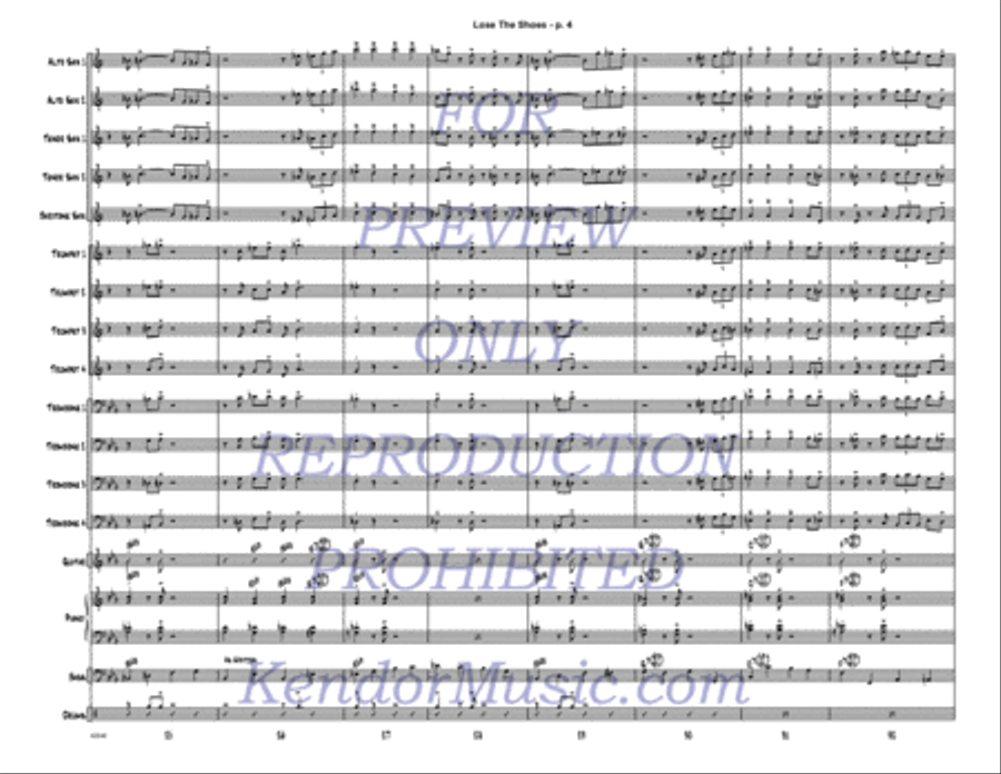 Lose The Shoes (Full Score) Jazz Ensemble scores gallery preview page 5