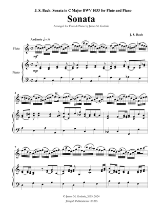 BACH: Sonata in C Major BWV 1033 for Flute & Piano