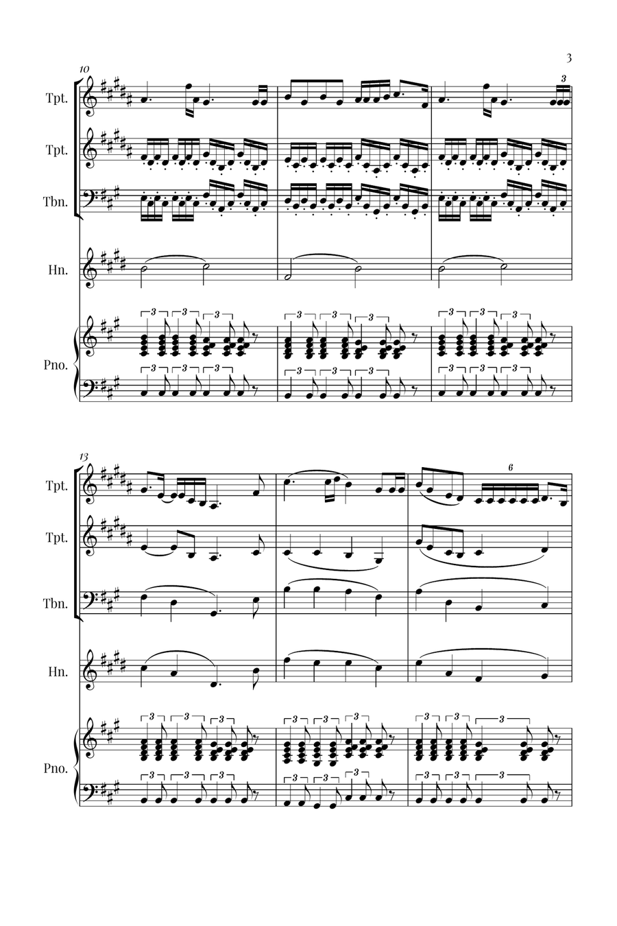 Die With A Smile Die With A Smile Brass Quartet scores gallery preview page 3