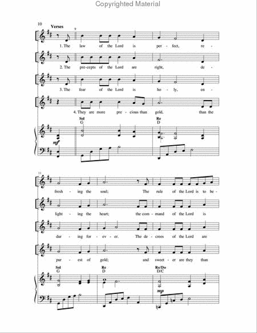 Two Bilingual Psalms / Dos salmos bilingües Unison Choir scores gallery preview page 3