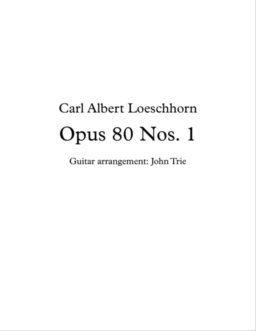 Opus 80 Nos. 1 Acoustic Guitar scores gallery preview page 1