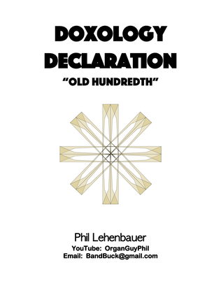 Book cover for Doxology Declaration (Old Hundredth), organ work by Phil Lehenbauer