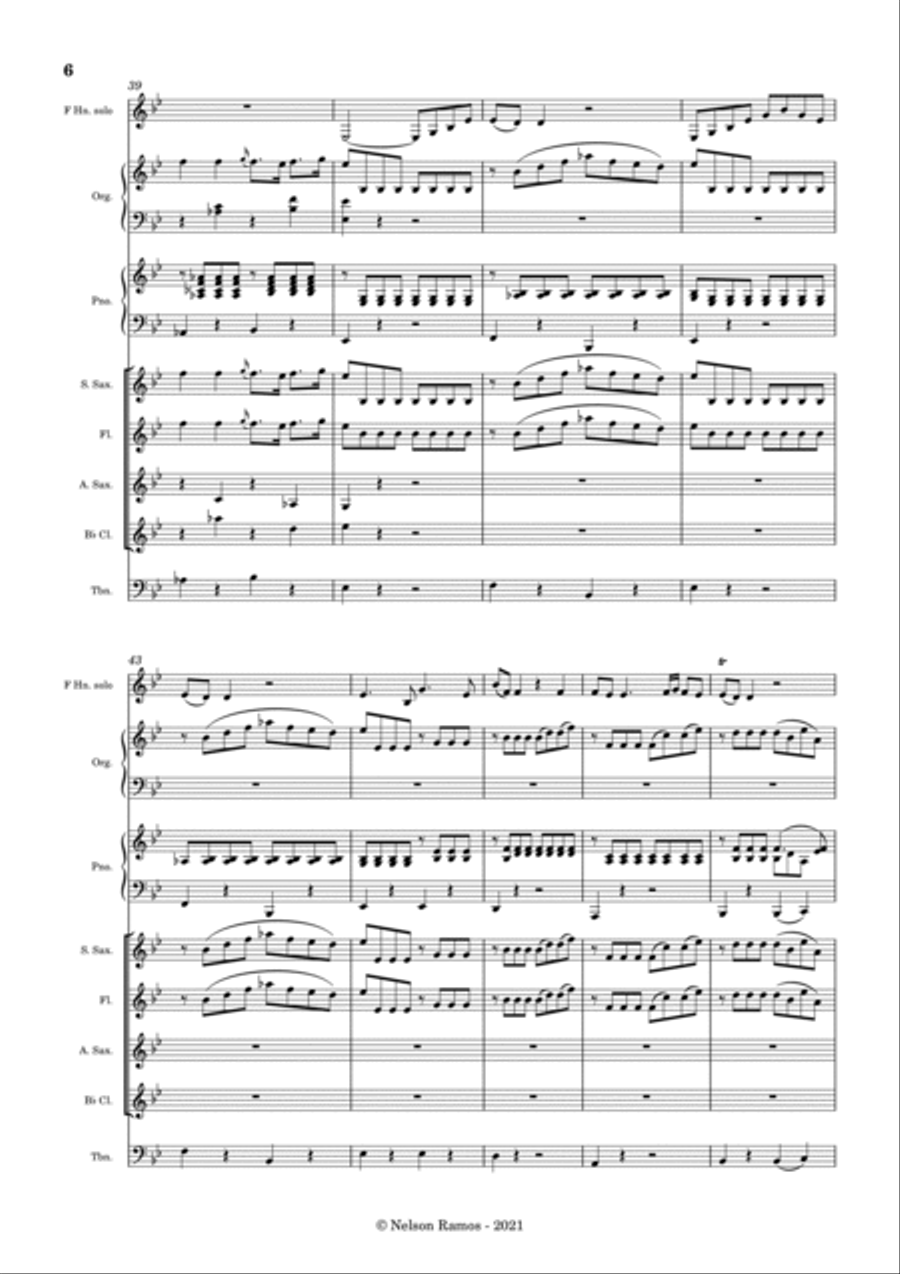 Mozart Horn Concerto 3 - K. 447 - Score Only Horn Solo scores gallery preview page 6