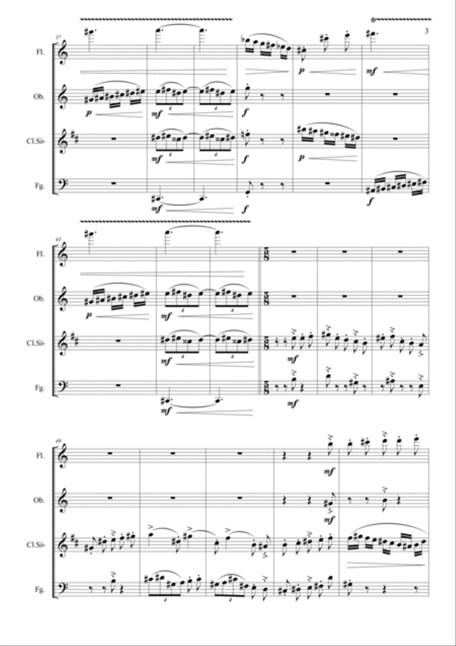 Filiberto Pierami: SCHERZO Op.108 (ES-21-087) - Score Only Woodwind Ensemble scores gallery preview page 5