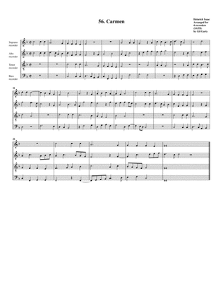 56. Carmen in F a4 (arrangement for 4 recorders)