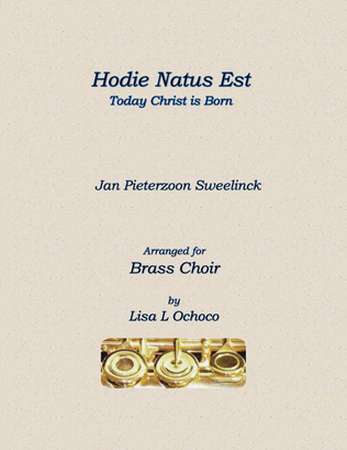 Book cover for Hodie Christus Natus Est for Brass Choir