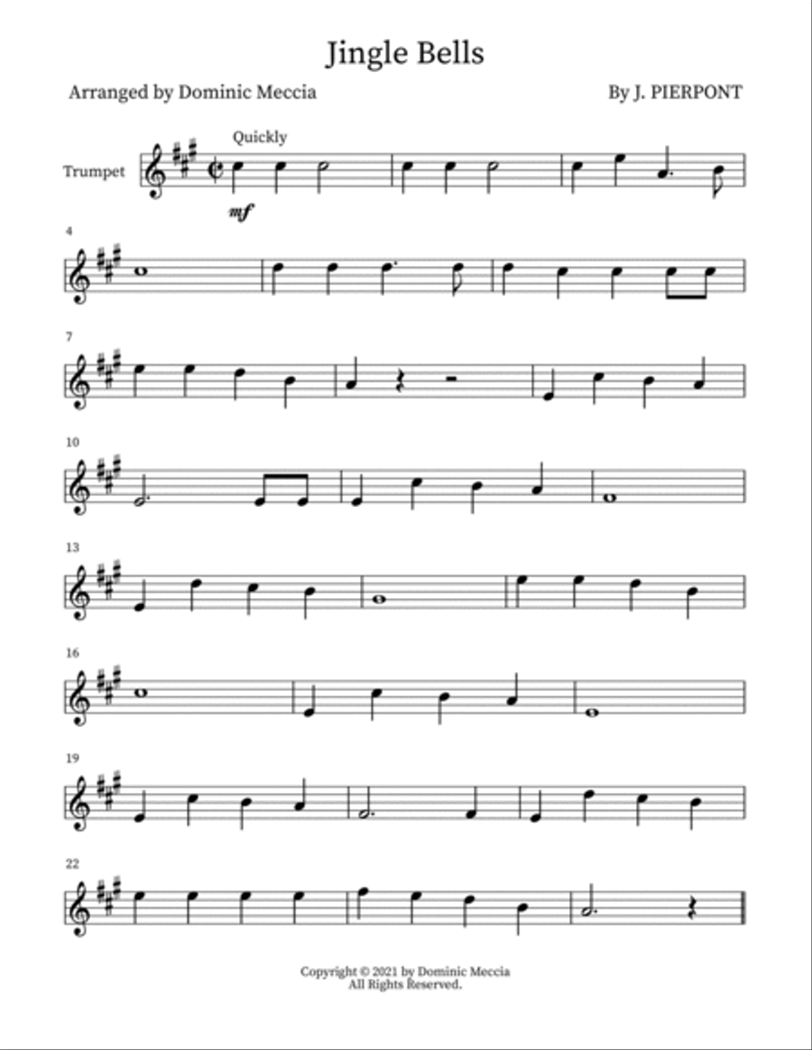 Jingle Bells Brass Duet scores gallery preview page 3