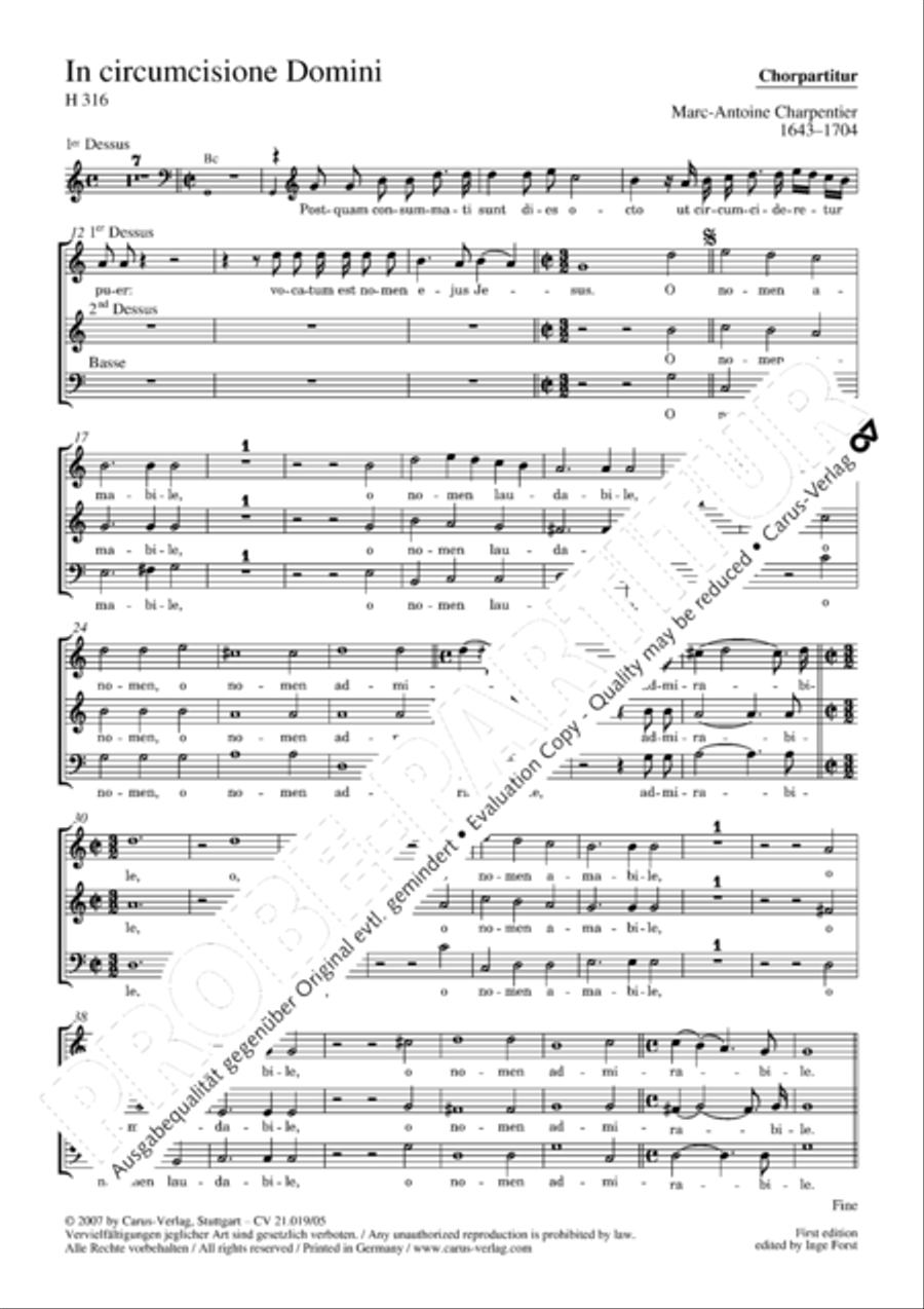 In circumcisione Domini Choir scores gallery preview page 2