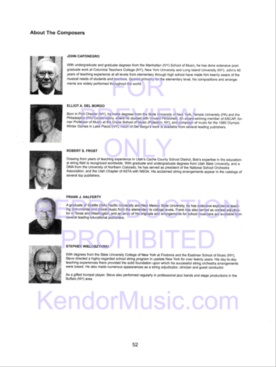Kendor Concert Favorites , Volume 1 (Score) - with MP3s String Orchestra scores gallery preview page 57