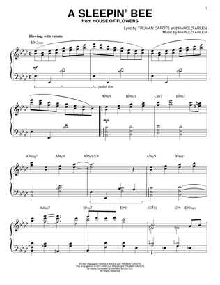 Book cover for A Sleepin' Bee [Jazz version] (arr. Brent Edstrom)