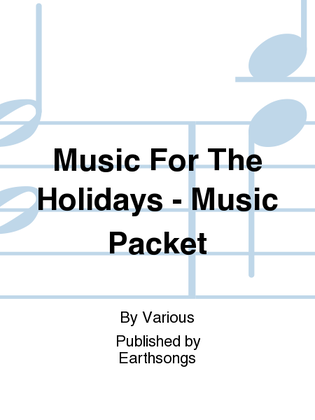 Book cover for music for the holidays - music packet