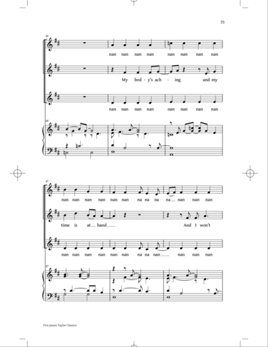 You've Got A Friend: Five James Taylor Classics SSA scores gallery preview page 33