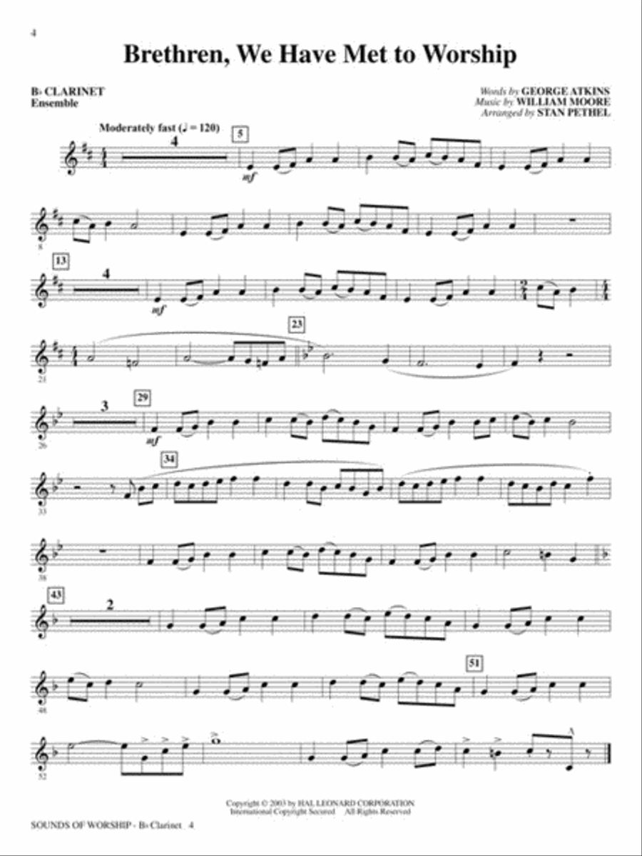 Sounds of Worship Clarinet Solo scores gallery preview page 4
