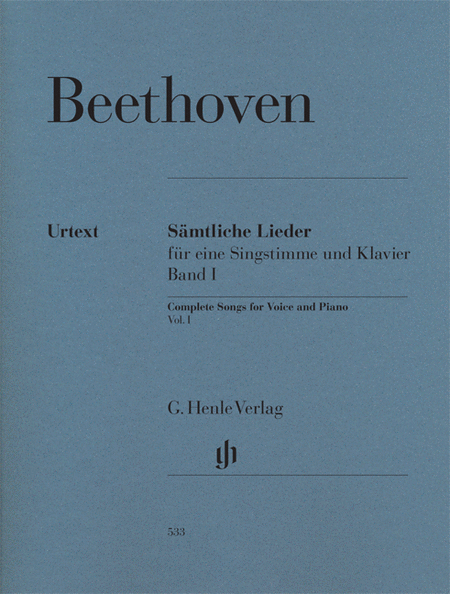 Ludwig van Beethoven: Complete songs with Piano, volume I