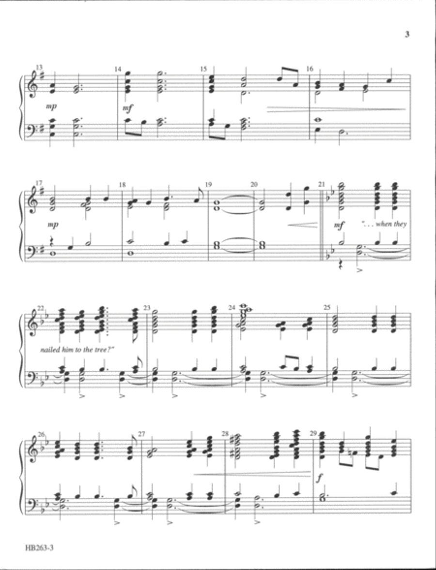 Were You There - Larson (handbells) 3-Octaves scores gallery preview page 3