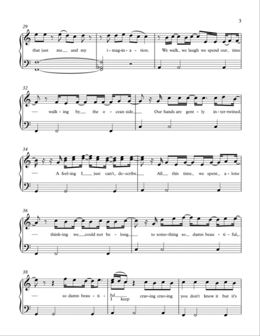 Imagination Piano Solo scores gallery preview page 3