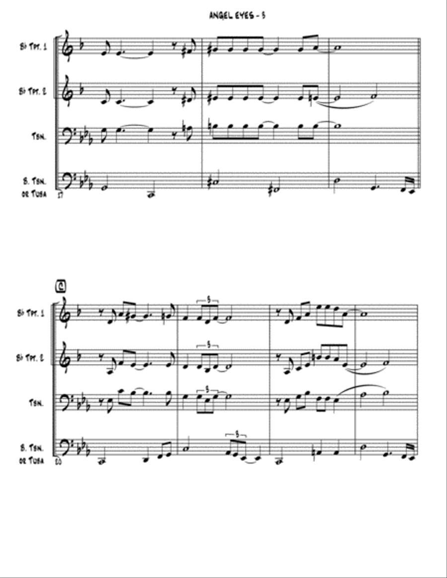 Angel Eyes Brass Ensemble scores gallery preview page 4