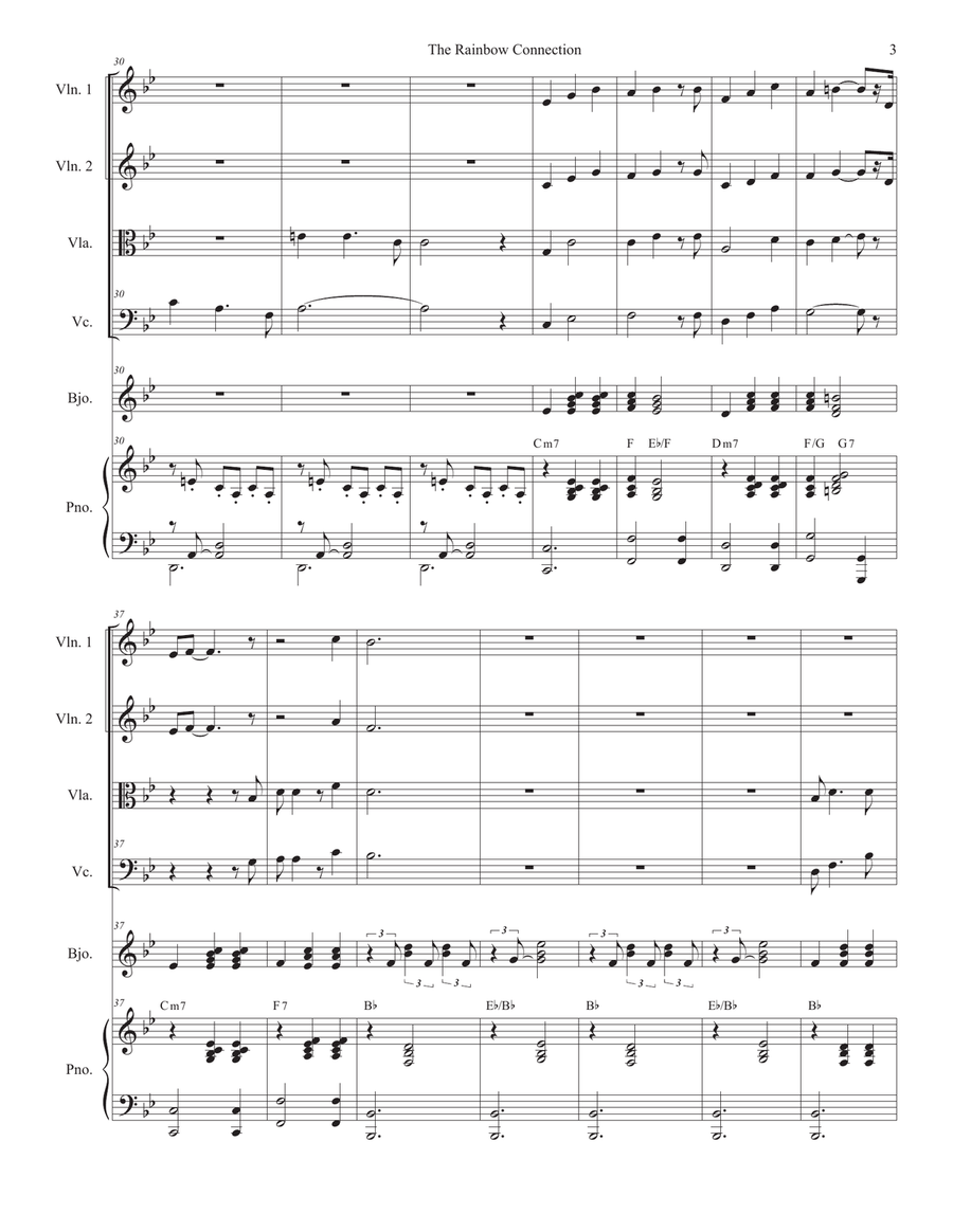 The Rainbow Connection String Quartet scores gallery preview page 3
