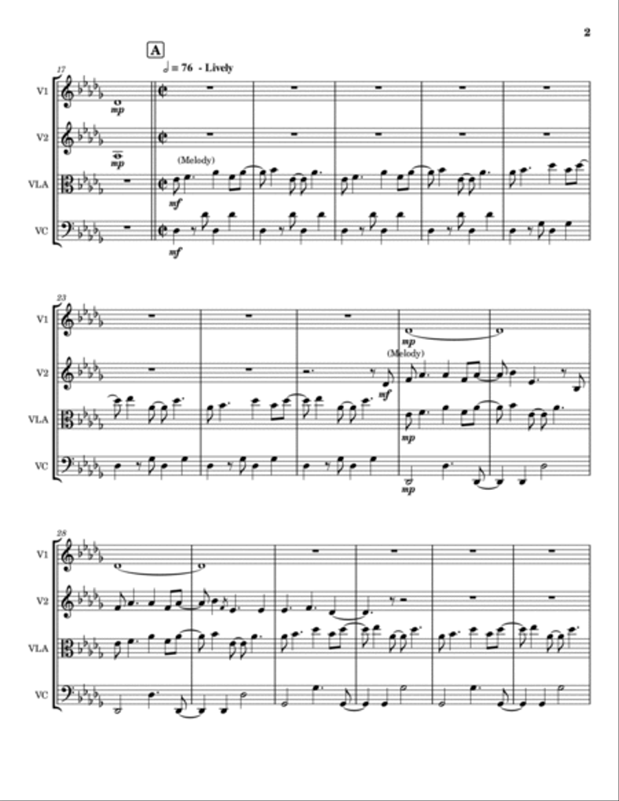 Free String Quartet scores gallery preview page 2