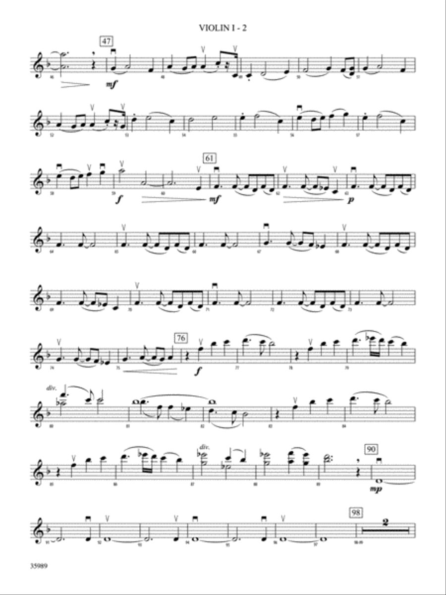 Wild Blue Yonder: 1st Violin Full Orchestra scores gallery preview page 2