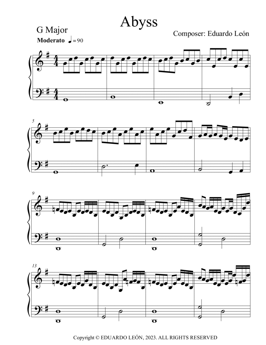 Abyss Abyss Piano Method scores gallery preview page 1
