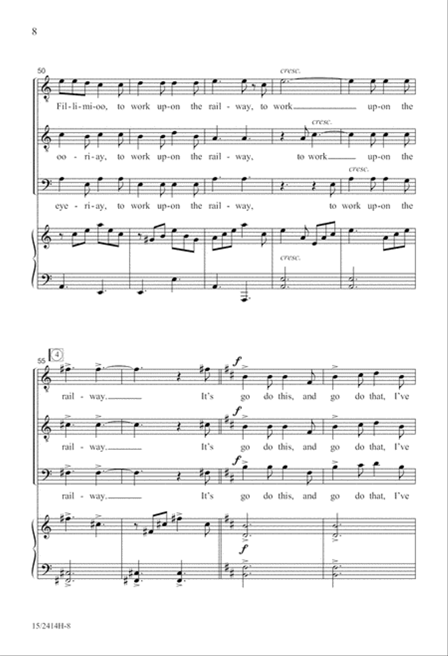 To Work Upon the Railway (Fil-li-mi-oo-ri-ay) TTB scores gallery preview page 9