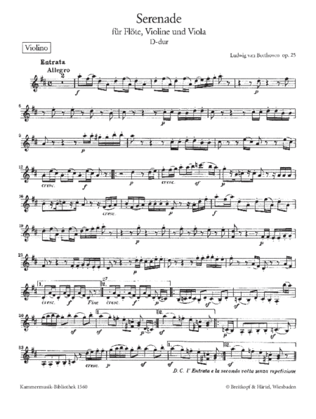 Serenade in D major Op. 25