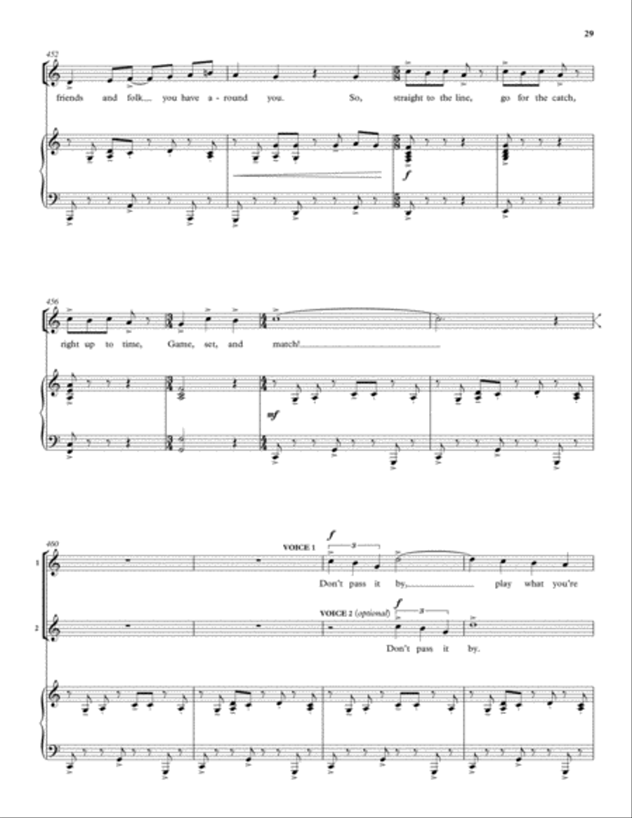 A Sporting Chance Unison Choir scores gallery preview page 10