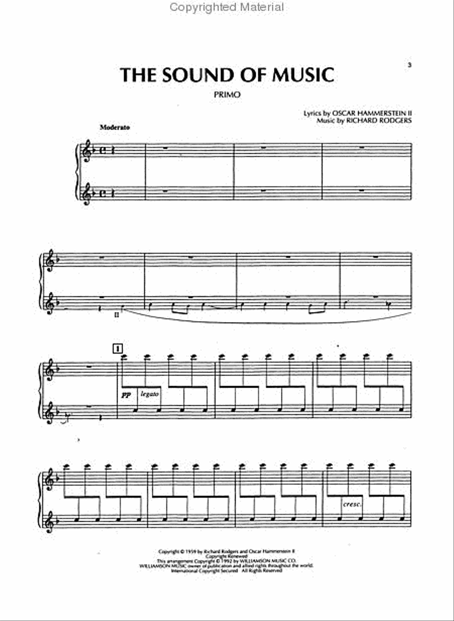 The Sound of Music Piano Duet scores gallery preview page 3