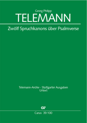 Book cover for Twelve canons with verses from the psalms (Zwolf Spruchkanons)