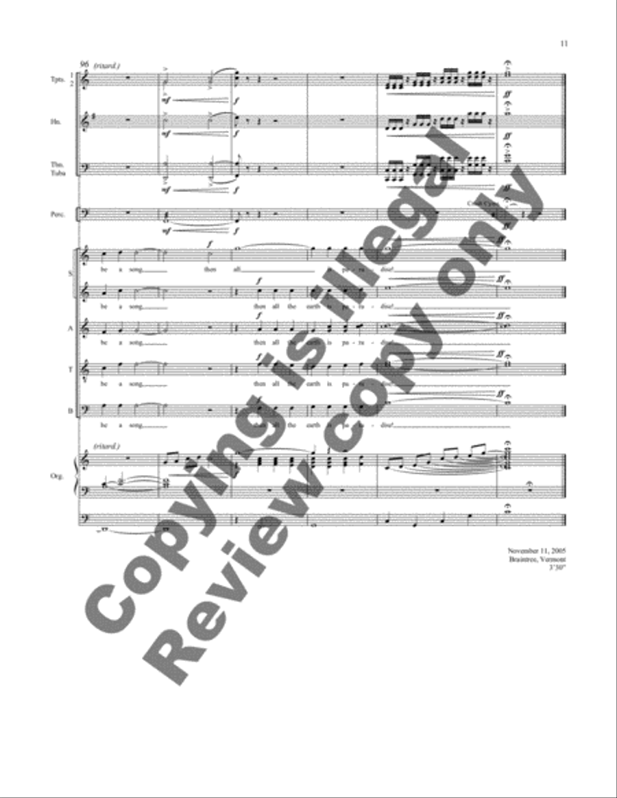Every Life Shall Be a Song (Organ/Full Score) Choir scores gallery preview page 7