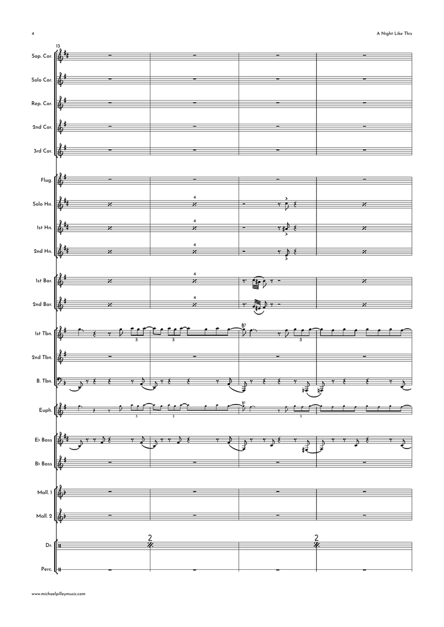 A Night Like This Brass Band scores gallery preview page 5