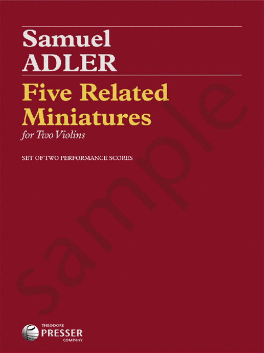 Five Related Miniatures Chamber Music scores gallery preview page 1