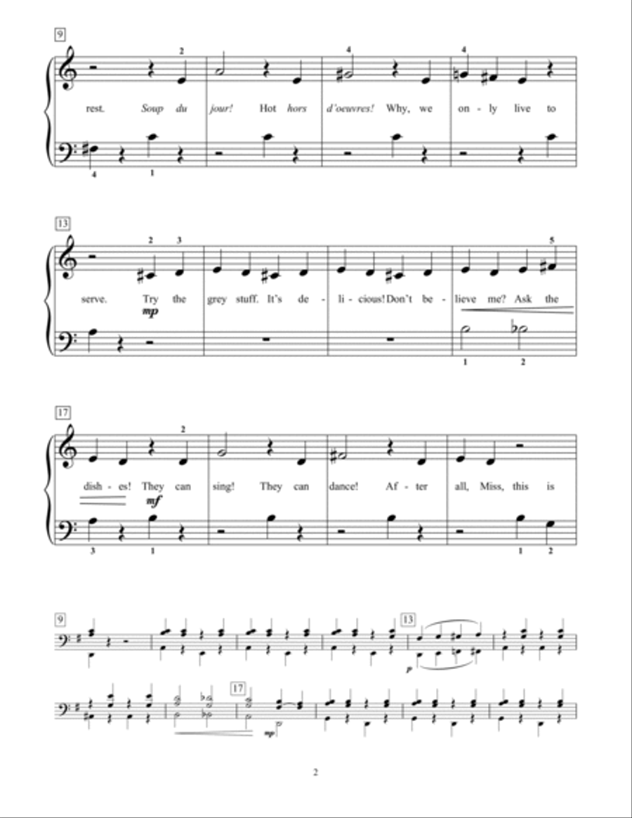Be Our Guest (from Beauty And The Beast) (arr. Mona Rejino) Voice scores gallery preview page 2