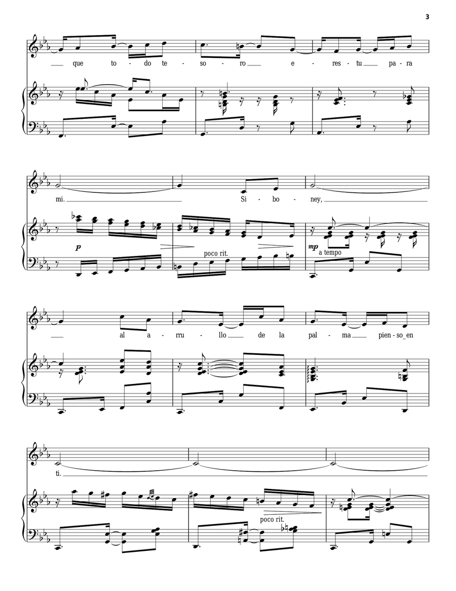 Siboney Piano, Vocal scores gallery preview page 3