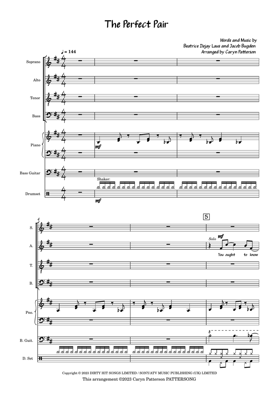 The Perfect Pair 4-Part scores gallery preview page 1