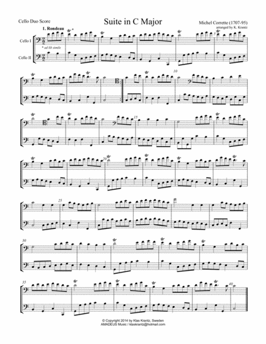 Suite in C Major for cello duet image number null