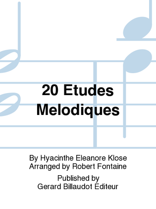 Book cover for 20 Etudes Melodiques