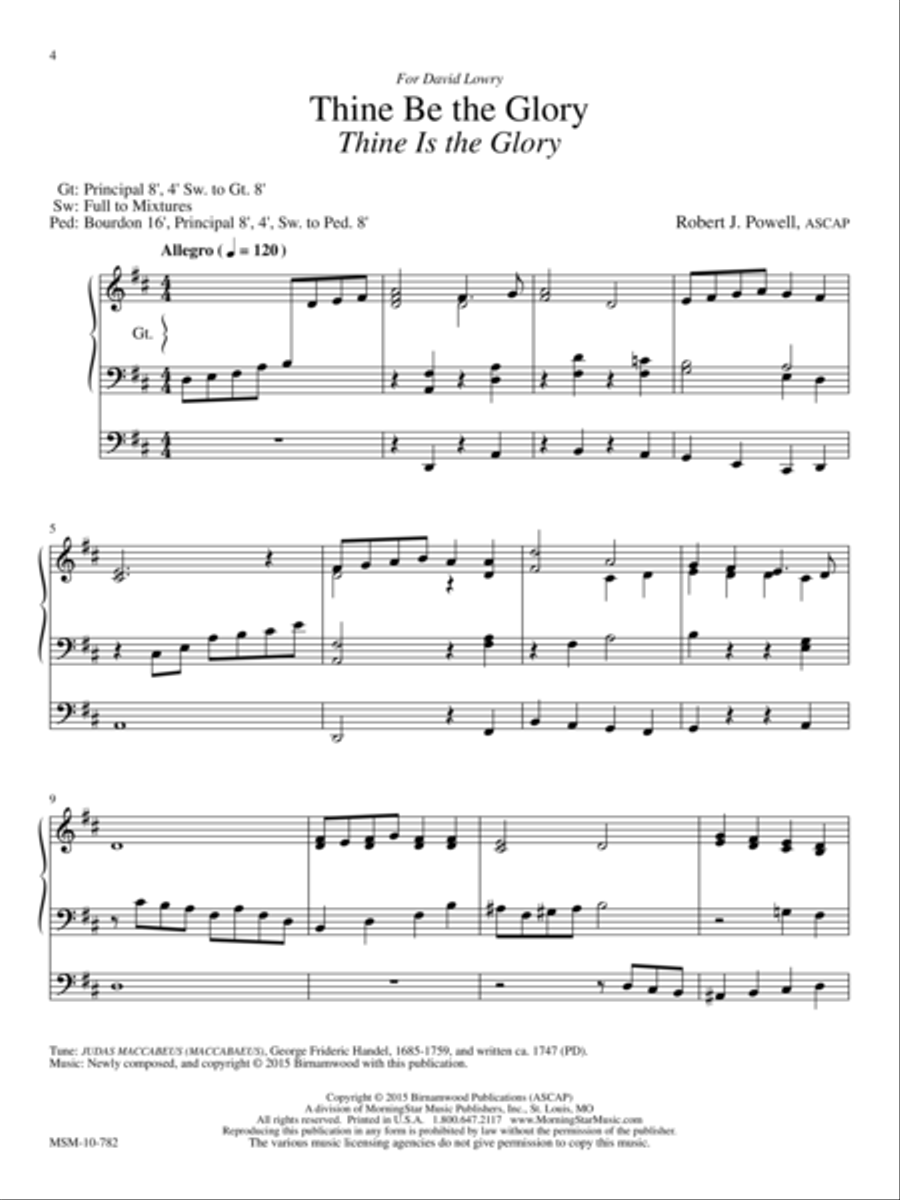 Throned In Glory Three Hymn Settings for Organ Organ Solo scores gallery preview page 9