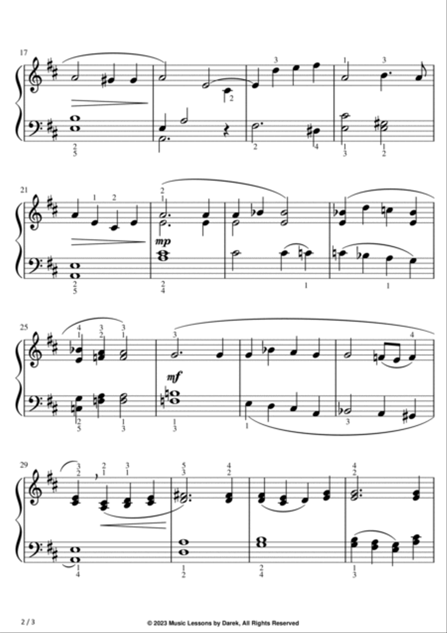 Ave Verum Corpus (EASY PIANO) (K. 618) [Wolfgang Amadeus Mozart] Easy Piano scores gallery preview page 2