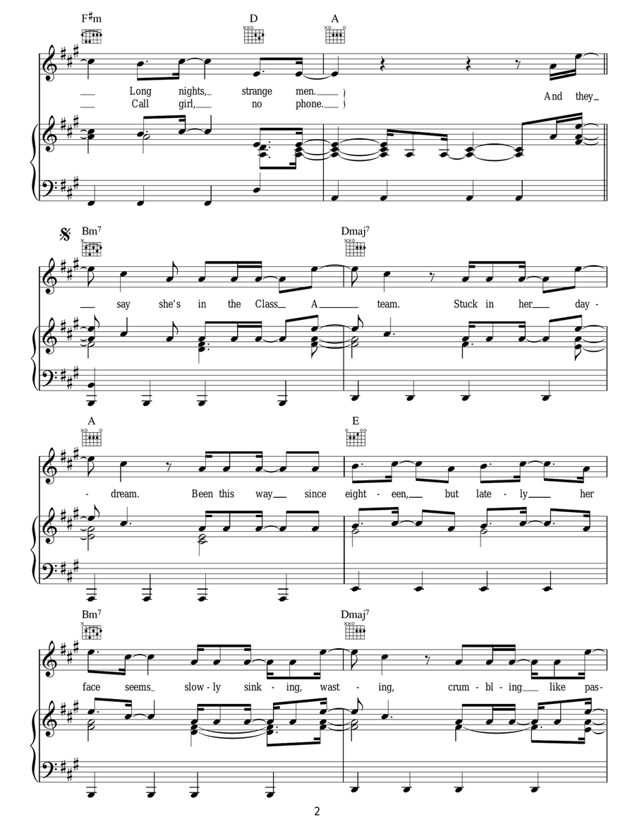 The A Team The A Team Piano, Vocal, Guitar scores gallery preview page 2