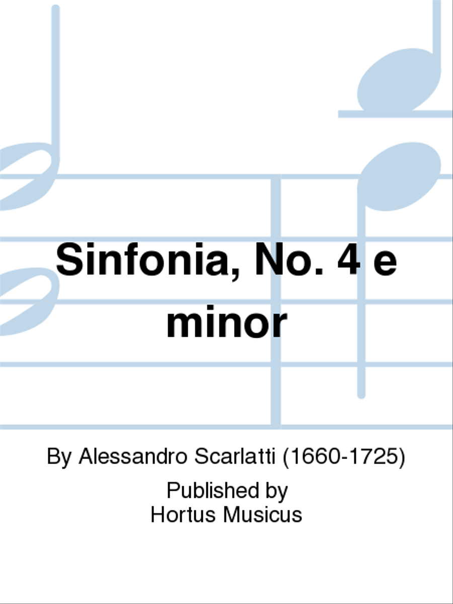 Sinfonia, No. 4 e minor Flute scores gallery preview page 1