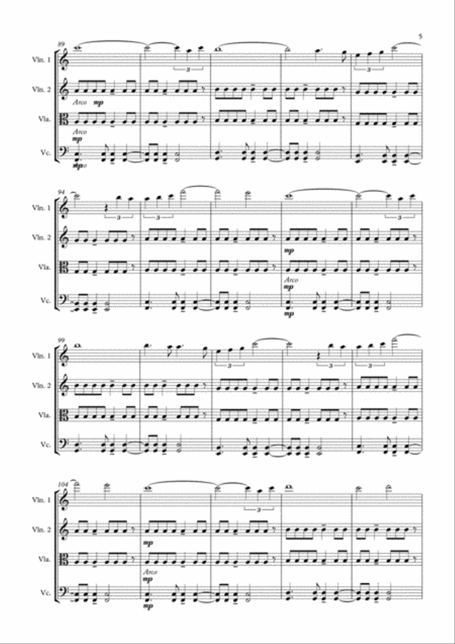 Chandelier String Quartet scores gallery preview page 5
