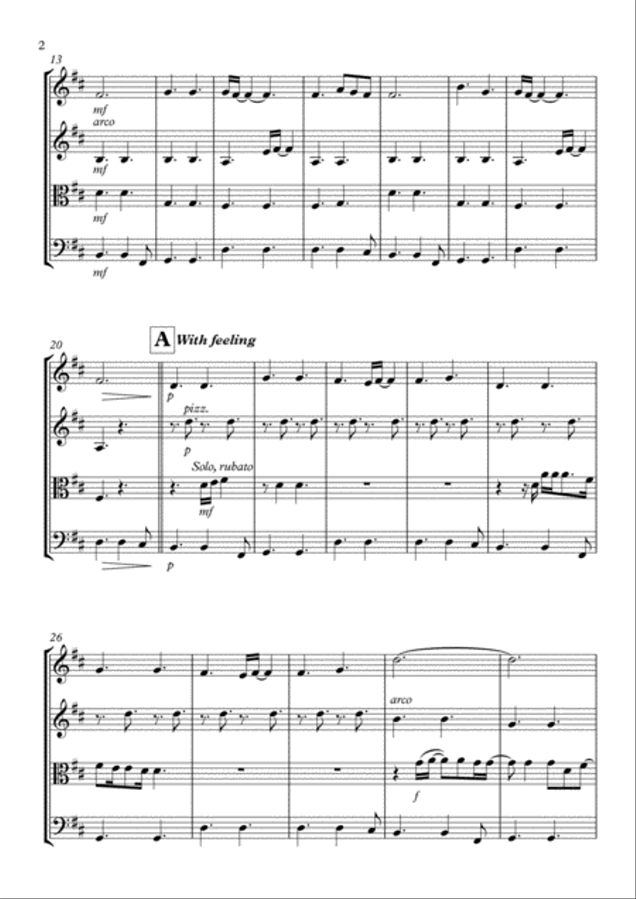 Give Me Love String Quartet scores gallery preview page 2