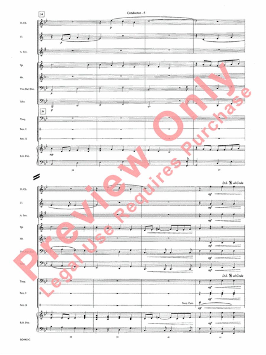 Irish Tune from County Derry Concert Band scores gallery preview page 7