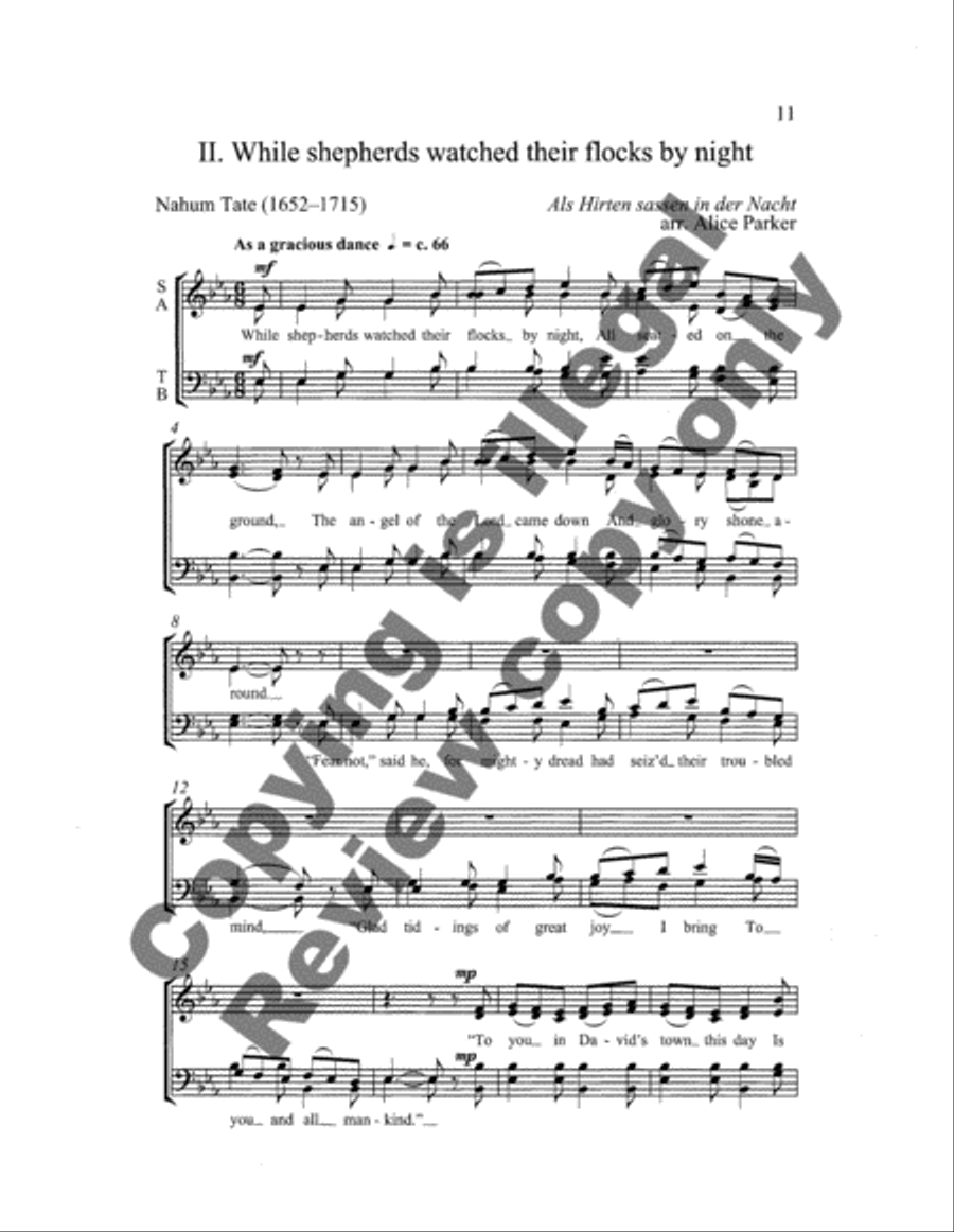 Shepherds and Angels 4-Part scores gallery preview page 10